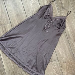 Victoria secret gray satin sleep dress, size M